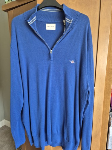 Gant men blue zip - zip, knit