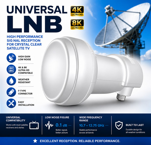 Universal single lnb 8k - universal, 4k
