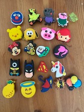 Lot of 22 Jibbitz crocs shoe charms kids-Disney, Barbie, Peppa Pig, Superhero