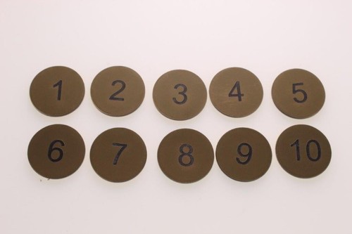 30mm engraved discs - 1, -30mm