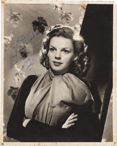Judy garland signed - garland, photograph