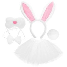  Bunny Accessories Animal Costume Set Dress up Ear Headband Fancy Accessory