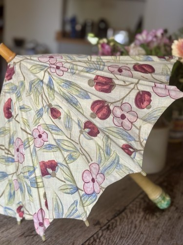 Vtg floral parasol umbrella - vtg,