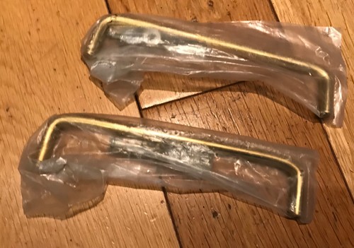Vintage 1950s brass drawer - 2x,