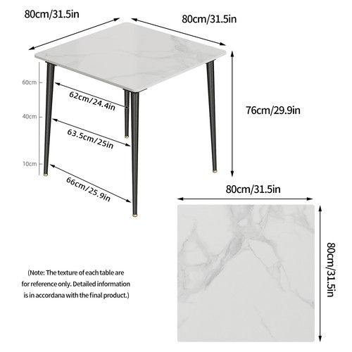 High gloss marble dining table - high,