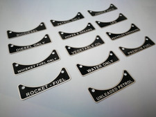 CUSTOM ENGRAVED ANODISED ALUMINIUM FUEL FILLER BADGE FITS VW CAMPER DORMOBILE