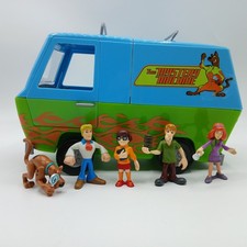 Scooby Doo Mystery Machine Van With Crew 5 Figures Hanna Barbera Characters
