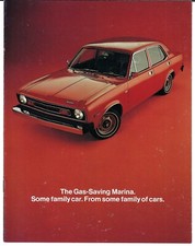 Austin Marina Series 1 1974 USA Market Sales Brochure Saloon & GT Coupe Morris