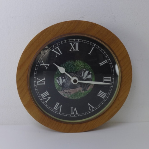 Handmade clock badger detail - clock,