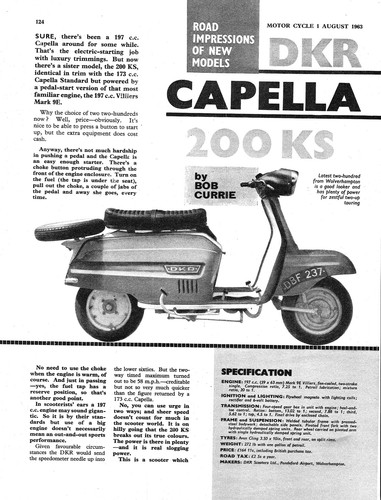 1963 dkr capella 200ks 197cc - capella,