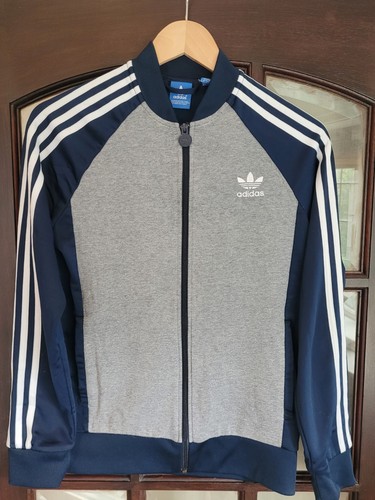 Adidas retro vintage navy grey - vintage, navy/grey
