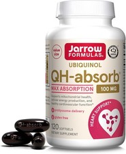 Jarrow Formulas Ubiquinol QHabsorb 100mg Cardiovascular Health 120 softgel 02/26