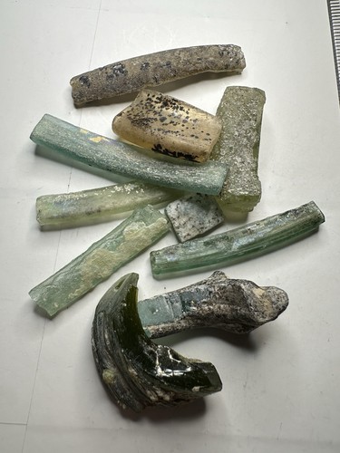 Ancient roman glass fragments - glass,