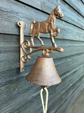Horse Cast Iron Doorbell Wall Mounted Hanging Decor Gift