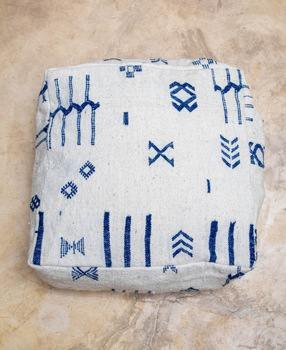 Moroccan kilim pouf floor - pouf,