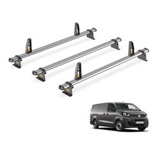 Fiat Scudo Roof Rack for 2022+ [L2] 3 Roof Bars & Loadstops - Van Guard Trade