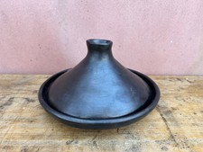 Black Clay Tagine for Cooking  Handmade Tajine Pot La Chamba 12” Diameter