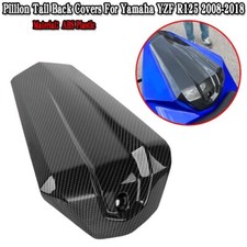 Yamaha YZF R125 Passenger Sports Seat Cowl Fairing Black Carbon Style 2008-2018
