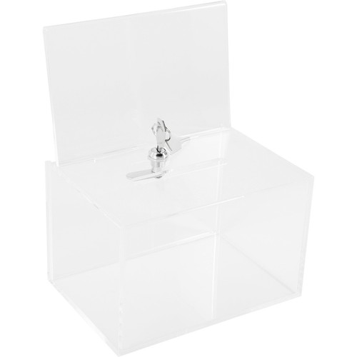 Clear acrylic donation box - clear,