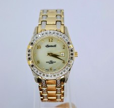 Ingersoll Ladies Gems Gold-Tone and Mother of Pearl Dial Quartz Watch 
