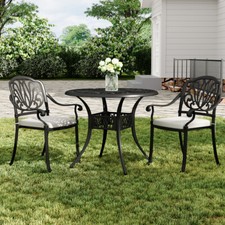 3 Pcs Cast Aluminum Bistro Set