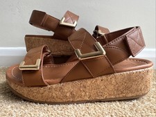 Fitflop Gen-Ff Soft Leather Back Strap Wobbleboard Sandals UK 6 STD EU 39