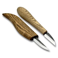Hand-Forged Whittling Knives – 52100 Steel Blade, Ash Handle, Wood Carving Tools