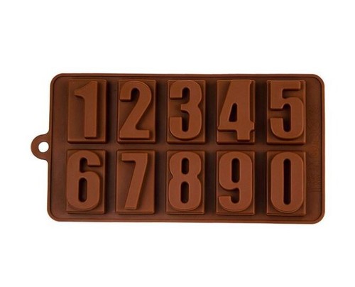 Number silicone chocolate - number,
