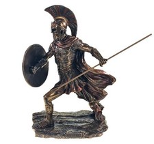 Decorative figure Achilles 29 cm bronze warrior statue decoration & collectible Troy