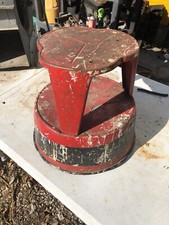 Vintage Circa 1940’s  Low Rolling Stool Industrial Factory  Metal Steampunk