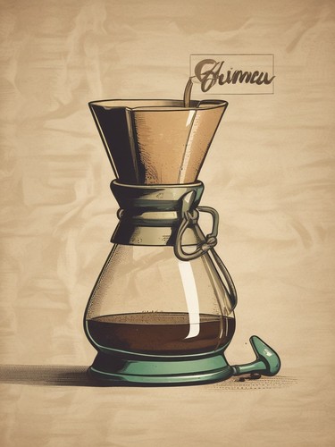Chemex brewer kraft poster - chemex,