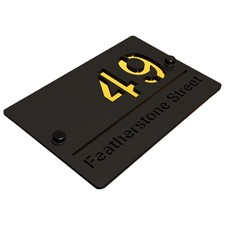 House Number Plaques House Door Number Signs Gloss Personalised Address Plaques