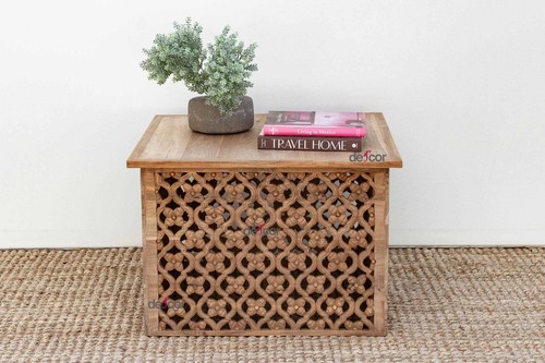 Finely carved floral jali - floral,