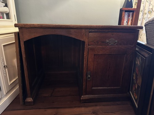 Vintage single pedestal desk - single,