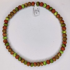 Viva Clay Beads - Elasticated Necklace - "Olive"