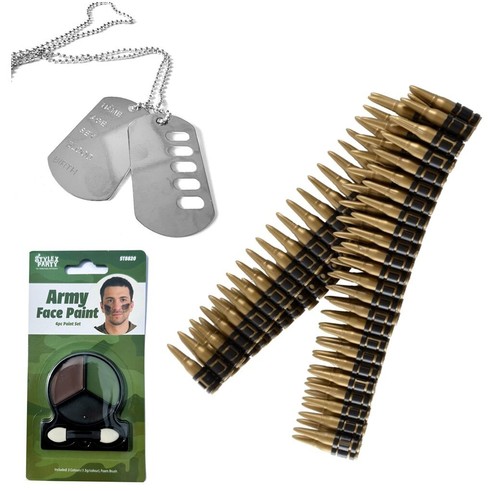 Army bullet belt dog tags - belt,