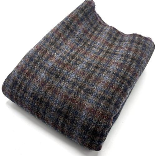 Blue grey overcheck wool - grey,