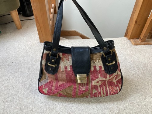 Vintage kilim carpet - bag, w/