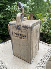 Vintage VALOR Esso Blue Paraffin Dispenser Can w/ Integral Spout