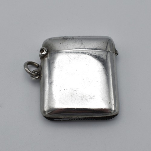 Antique solid silver vesta - solid,