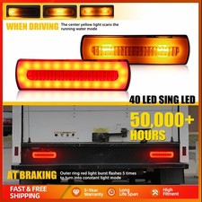 2PCS 40LED Strobe Light Bar Car Truck Flashing Warning Hazard Beacon Amber/Red