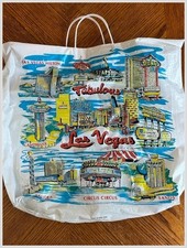 Las Vegas Shopping Bag Hilton Dunes Sands Hotels 1980s Plastic Souvenir NV