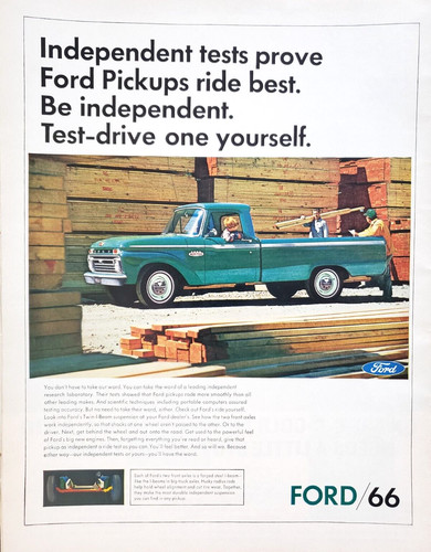 Print 1966 ford pickup - ad,