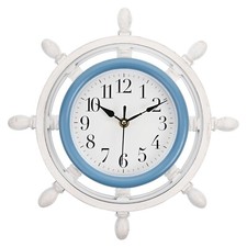 Hometime Nautical Ships Wheel  Wall Clock