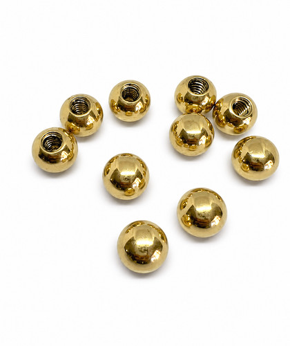 Small solid brass bed - brass,