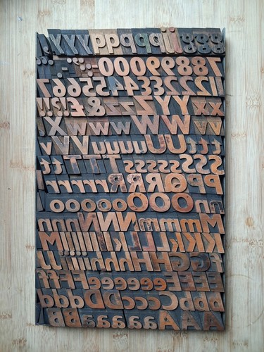 Wooden letterpress printing - wooden,