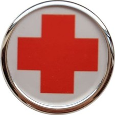 RED CROSS CHROME SILVER COLOUR