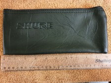 Shure Mic Black Leather Protective Storage Bag Pouch for SM58 SM57 Microphones