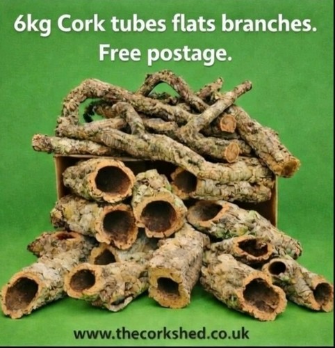 Cork bark tubes - cork, flats
