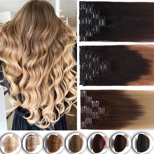 Thick 100 human hair clip - human,